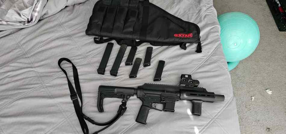 EXTAR 9mm Carbine w/ Eotec clone Red/Green Sight
