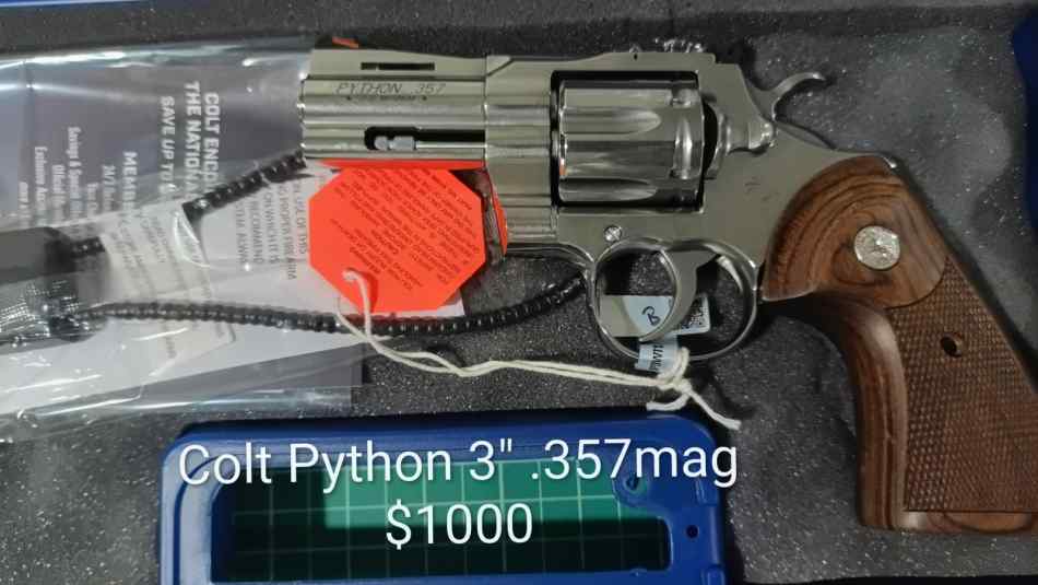 NIB Colt Python .357 mag 3"