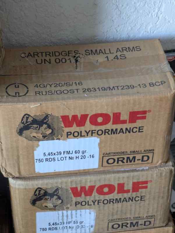 5.45x39 Ak74 ammo 750 round Wolf